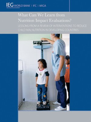 cover image of What Can We Learn from Nutrition Impact Evaluations?
